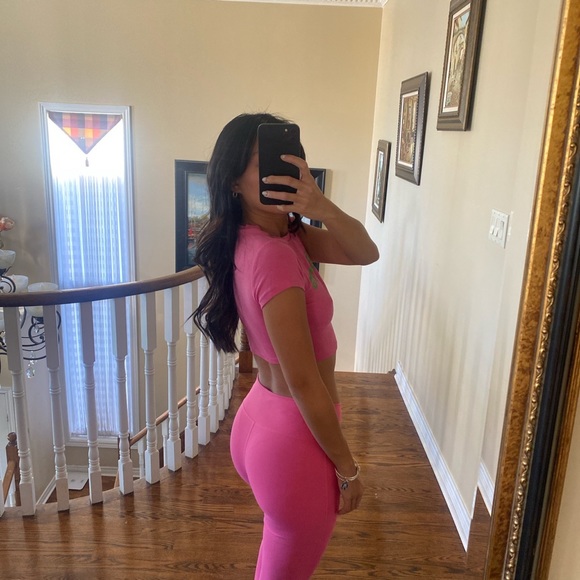 Garage pink yoga pants - Picture 3 of 3